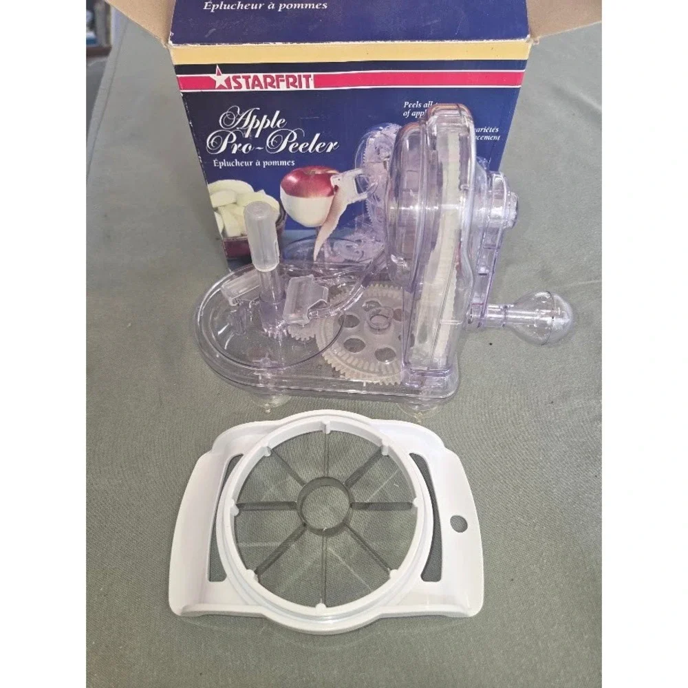 Starfrit Apple Pro-Peeler and Corer Slicer Clear Kitchen Tool with Box
